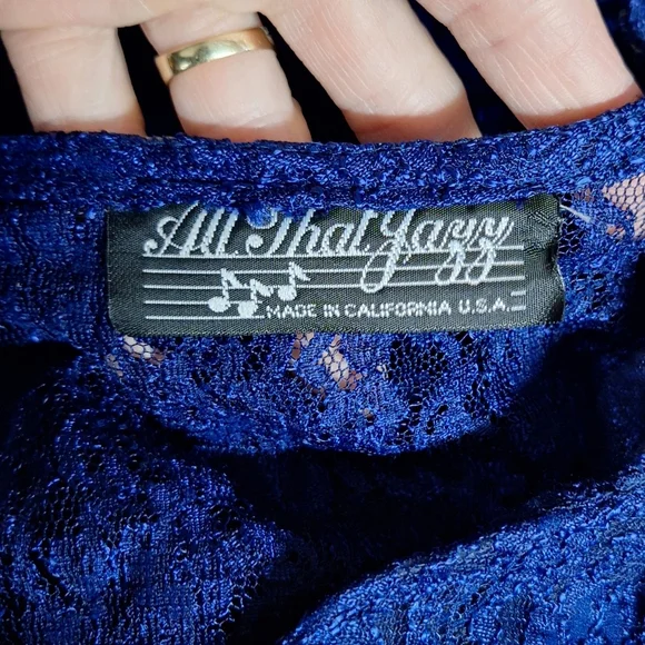 All That Jazz Vintage 1980s Lace Button Up Dress Size 9/10, Style#54244 - Picture 2 of 14